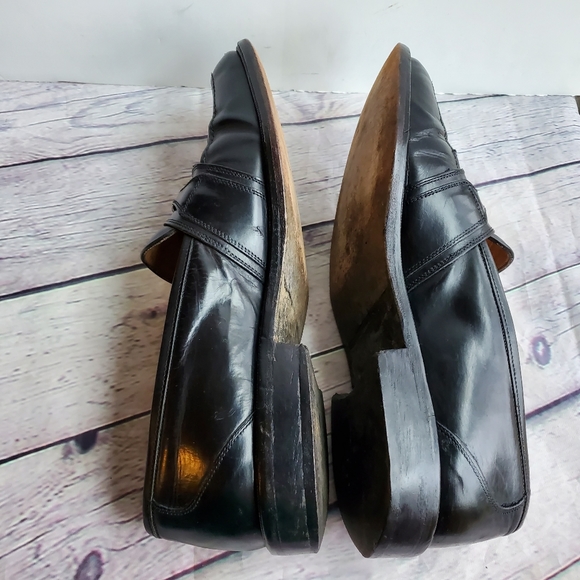 JOHNSTON & MURPHY SLIP-ON LOAFER BLACK SHOES SIZE 10.5 main image 11